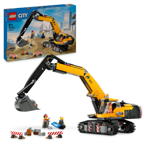 Lego City - LEGO City Excavator galben de constructii 60420