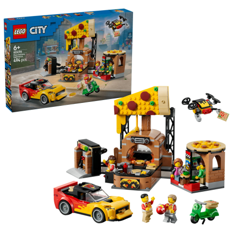 Lego City - Experiența livrării de pizza cu vehicule