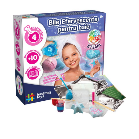 Jocuri si jucarii - Fabrica de Bile Efervescente pentru Baie - Set Creativ STEM