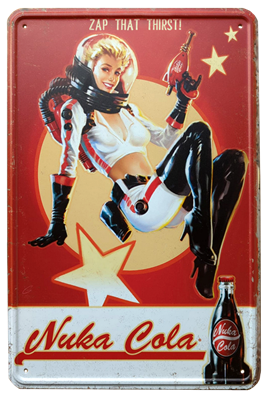 Decoratiuni - Fallout - Metal Sign „Nuka Cola Girl“