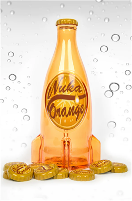 Decoratiuni - Fallout Nuka Cola Orange Glass B.&Cap