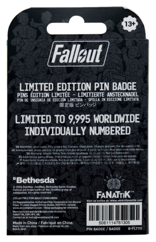 PRECOMENZI - Fallout Pin Badge Vault Door 111 Limited Edition Hinged