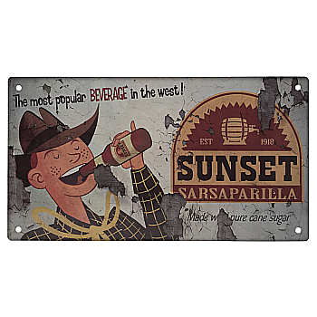 Pop Culture - Fallout - Sunset Sarsaparilla distressed sign
