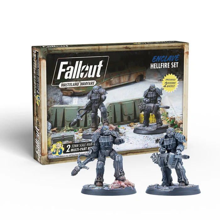 Board Games - Fallout Wasteland Warfare Enclave Hellfire Power Armor