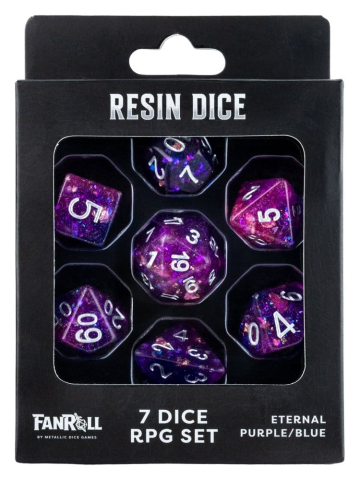 Games - Fanroll Greatest Hits Resin Dice Set Eternal Purple & Blue (7)