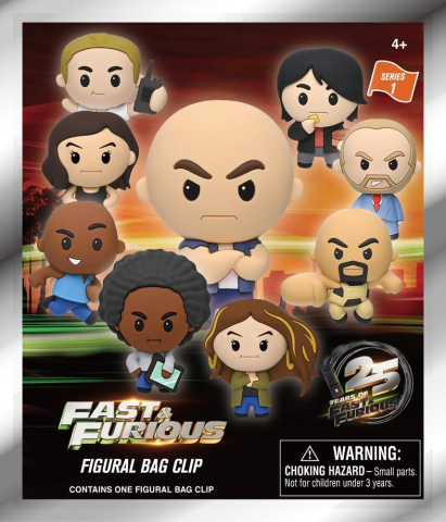 Fashion & Accessories - Fast & Furious 25th Anniversary 3D PVC Bag Clips Series 1 Blind Bag Display (24)