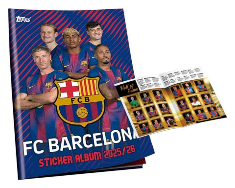Trading Card Games - FC Barcelona 2025/2026 Album Stickere Complet Topps – Set 150 Stickere
