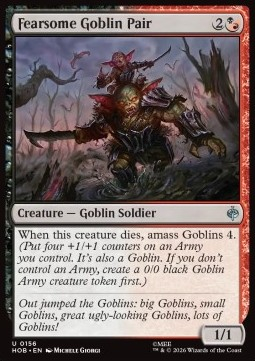 Magic: The Gathering Singles - Fearsome Goblin Pair The Hobbit - Singles 156 FOILED