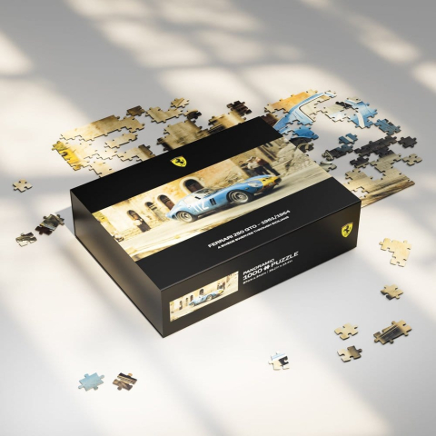 Casa si Cadouri - Ferrari 250GTO Premium Puzzle A Swede Swerves Through Sicilians (1000 pieces) 97 x 34 cm