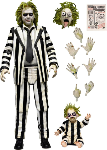 Figurina Beetlejuice Striped Suit Ultimate 18 cm NECA cu accesorii [1]