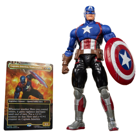 Captain America Avengers Twilight Marvel Legends Hasbro - cutie, figurina si carte MTG foil [1]