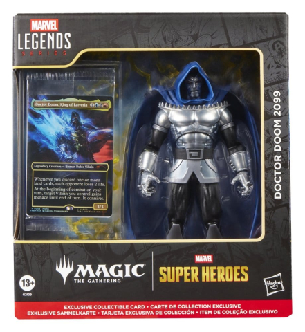 Figurine - Figurina Doctor Doom 2099 Marvel Legends 15 cm + carte Magic MTG foil