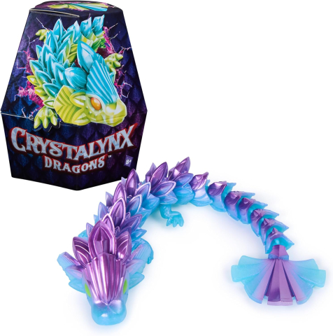 Jocuri si jucarii - Figurina dragon CrystaLynx 22.8 cm articulat colectie fidget