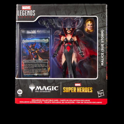 Marvel Univers - Cutie figurina Malice Sue Storm Marvel Legends 15 cm cu carte MTG foil Hasbro