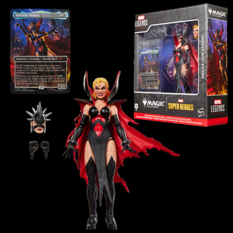 Cutie figurina Malice Sue Storm Marvel Legends 15 cm cu carte MTG foil Hasbro [1]