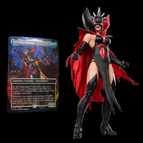 Cutie figurina Malice Sue Storm Marvel Legends 15 cm cu carte MTG foil Hasbro [3]