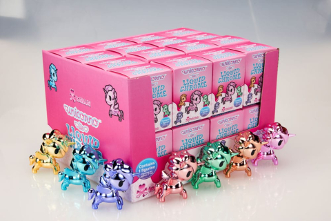 Geek Stuff - Figurine Surpriza Tokidoki Unicorno Liquid Chrome 5 cm