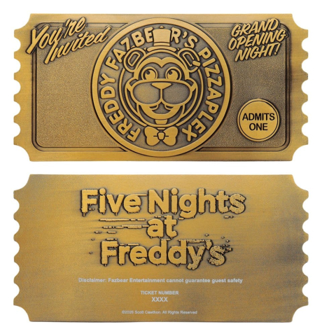 Five Nights at Freddy's Replica Pizzaplex Opening Night Ticket Limited Edition 16 x 8 cm [1]