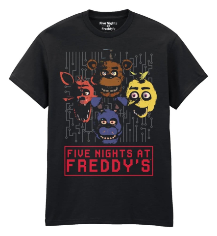 Fashion & Accessories - Five Nights at Freddy's T-Shirt 4 Heads Black Size S