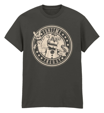 Fashion & Accessories - Five Nights at Freddy's T-Shirt Funtime Freddy Distress Charcoal Size M