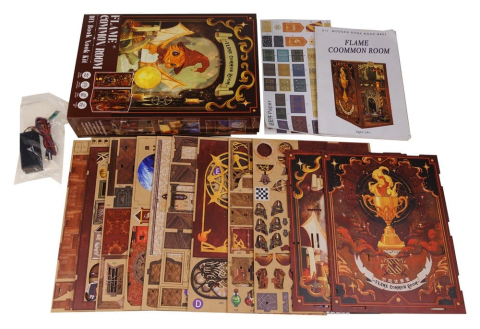 Flame Common Room - DIY Book Nook Kit cu LED [1]