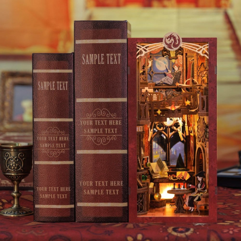 Flame Common Room - DIY Book Nook Kit cu LED [7]