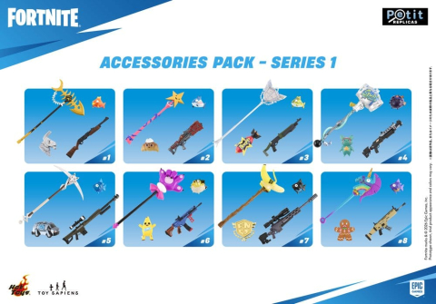 PRECOMENZI - Fortnite Petit Replicas Accessories Pack Series 1 Assortment (8)