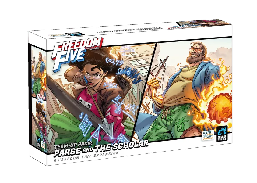 Board Games - Freedom Five: Team-Up Pack Parse and The Scholar