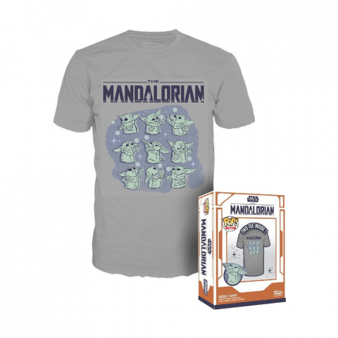 Pop Culture - Funko POP! Boxed Tee: Mandalorian- Grogu On Ship