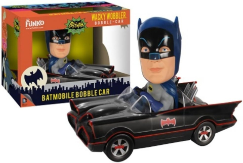 Figurine - Funko Wacky Wobbler Batman 1966 Batmobile Bobble Head Vehicle (ambalaj cu urme de uzura)