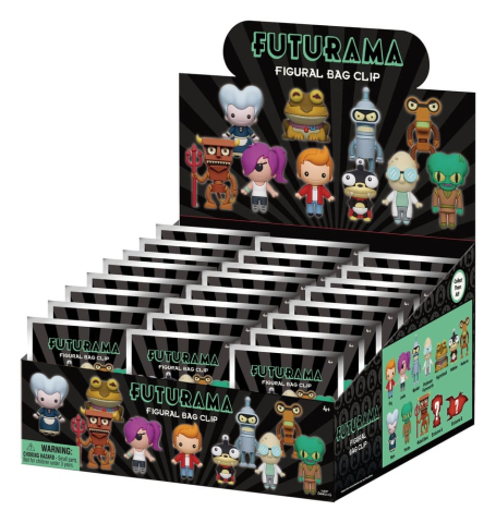 PRECOMENZI - Futurama 3D Foam Bag Clips Series 1 Display (24)
