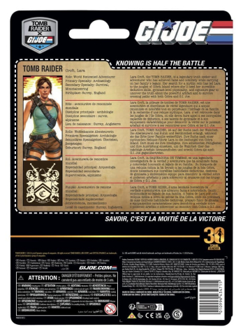 PRECOMENZI - G.I. Joe Classified Series Retro Cardback Collaborative Action Figure Lara "Tomb Raider" Croft 15 cm
