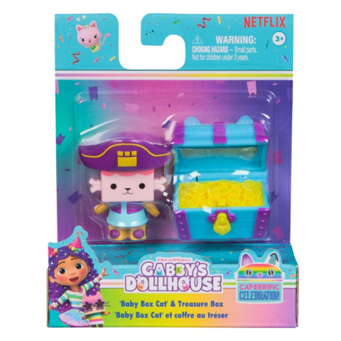 Jocuri si jucarii - Gabby’s Dollhouse Baby Box Cat si Cufar cu Comori