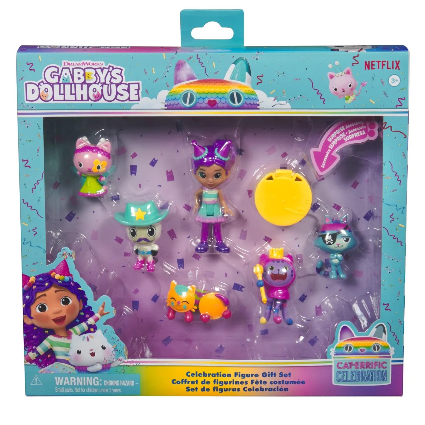 Jocuri si jucarii - Gabby’s Dollhouse Celebration Set Papusa si 5 Figurine