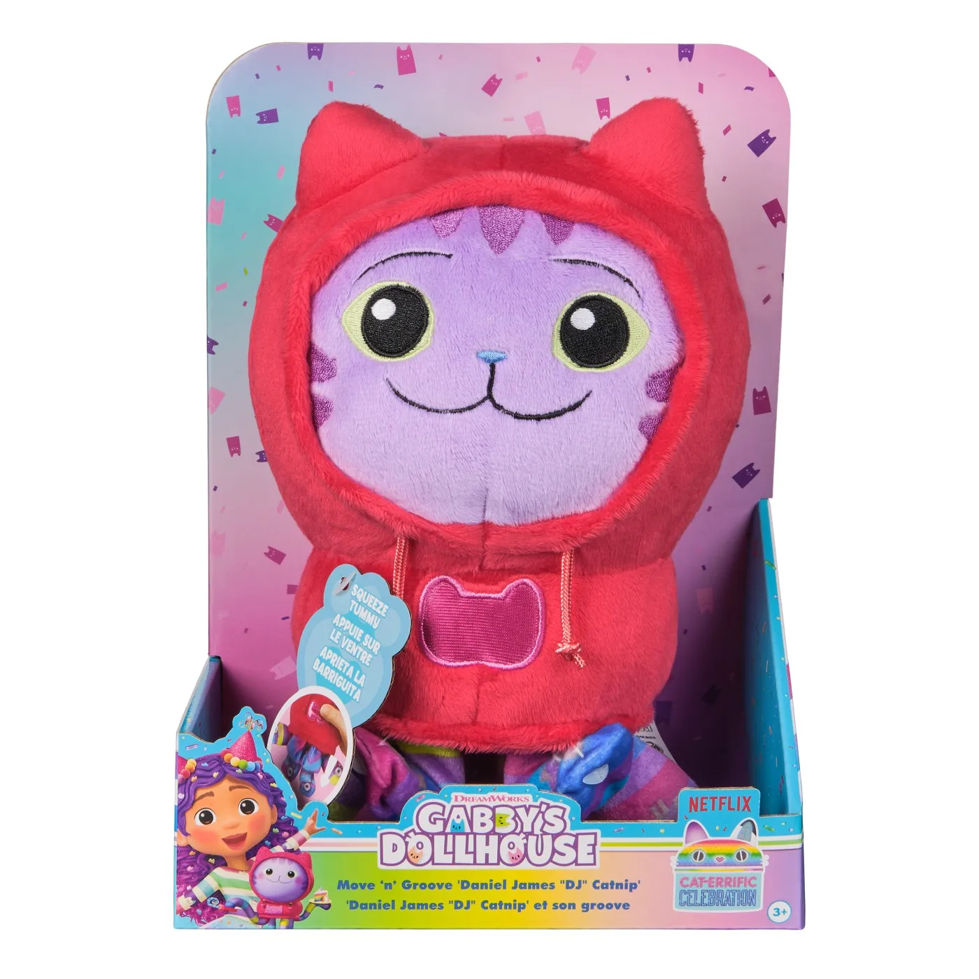 Jucarii - Gabby’s Dollhouse DJ Catnip Plus Move & Groove 25 cm