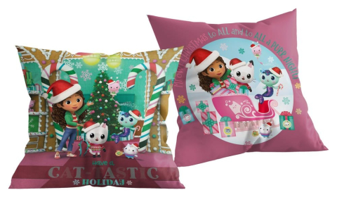 PRECOMENZI - Gabby's Dollhouse Pillow Christmas 40x40 cm