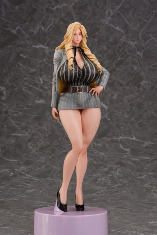 Adult/Hentai - Gal Ane Shachou to Harem Office PVC Figure 1/7 Nishigori Ai (Grey Suit Ver.) 26 cm