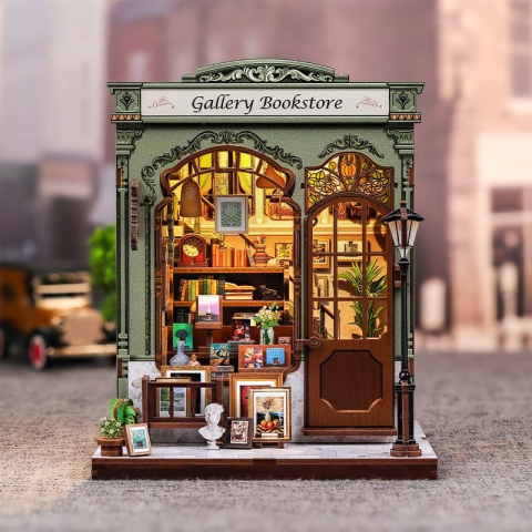 Gallery Bookstore - DIY Miniature House Kit cu LED [1]