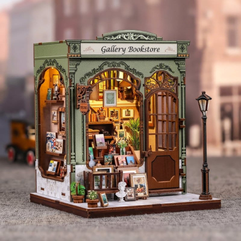 Gallery Bookstore - DIY Miniature House Kit cu LED [6]