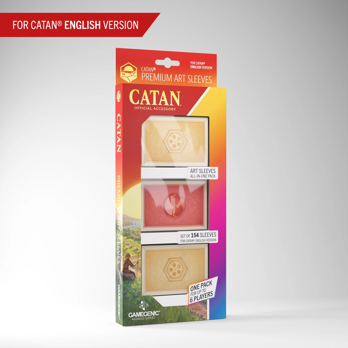 Accesorii jocuri de societate - Gamegenic Catan Premium Art Sleeves – 154 buc (EN Version Only)