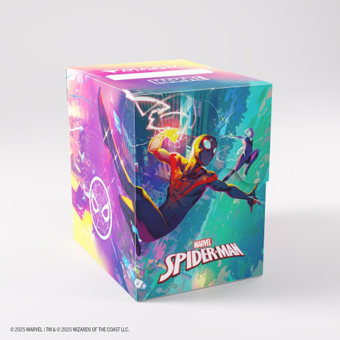 Accesorii jocuri de societate - Gamegenic MTG Soft Crate 80 – Spider-Man & Spider-Gwen Edition