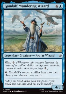 Singles Trading Card Games - Gandalf, Wandering Wizard The Hobbit - Singles 41 FOILED