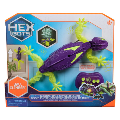 Jocuri si jucarii - Gecko HEX BOTS Glow in the Dark telecomanda urca pe pereti USB 4+