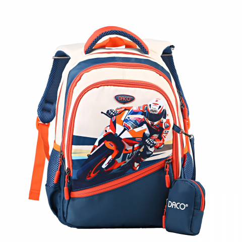 Rechizite, Creativitate, Hobby - Ghiozdan Scoala DACO 38 cm – Model Moto