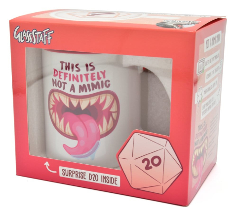 Glassstaff Gift Set Mug & Dice D20 Not a Mimic [2]