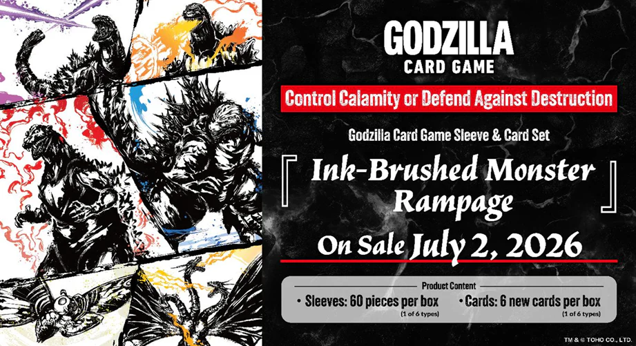 Trading Card Games - Godzilla Card Game Ink-Brushed Monster Rampage Sleeve & Card Set GZCGE-SCS01