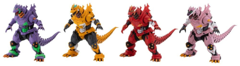 PRECOMENZI - Godzilla x Evangelion Gekizou Series Statues 4-Pack Type-3 Kiryu Eva colour Ver. 9 cm