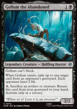 Magic: The Gathering Singles - Gollum the Abandoned The Hobbit - Singles 72 FOILED
