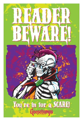 Goosebumps Metal Sign Reader Beware [1]