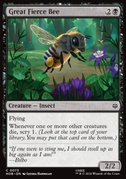 Magic: The Gathering Singles - Great Fierce Bee The Hobbit - Singles 73 FOILED